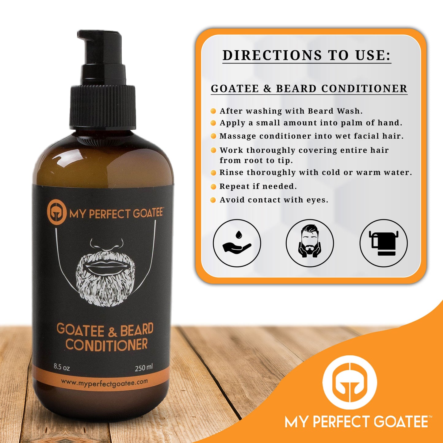 My Perfect Goatee® Premium Beard Conditioner, Hydrating Formula, 8.5 oz Bottle