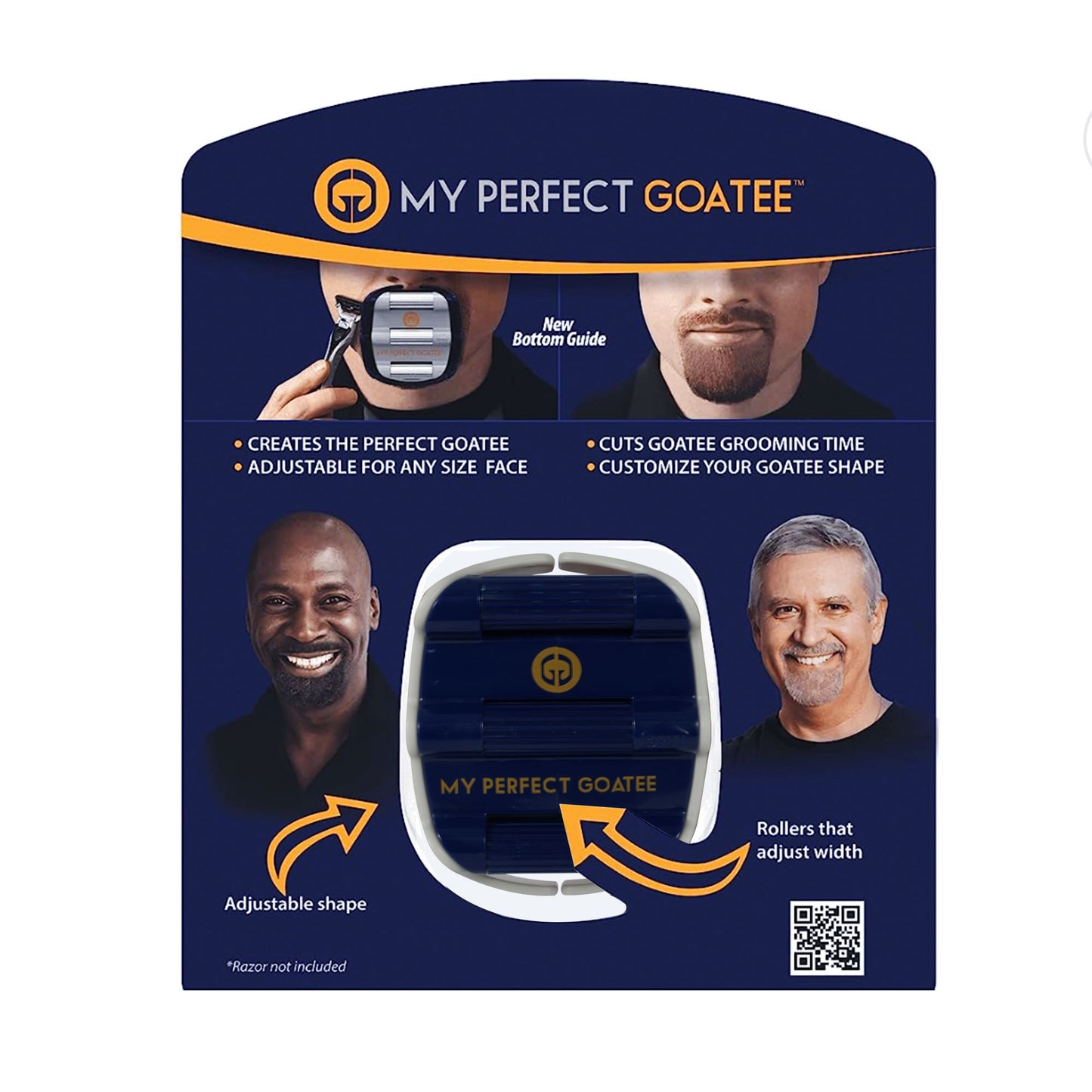 Combo Pack, My Perfect Goatee® Shaving Template and Professional Beard Trimmer Kit