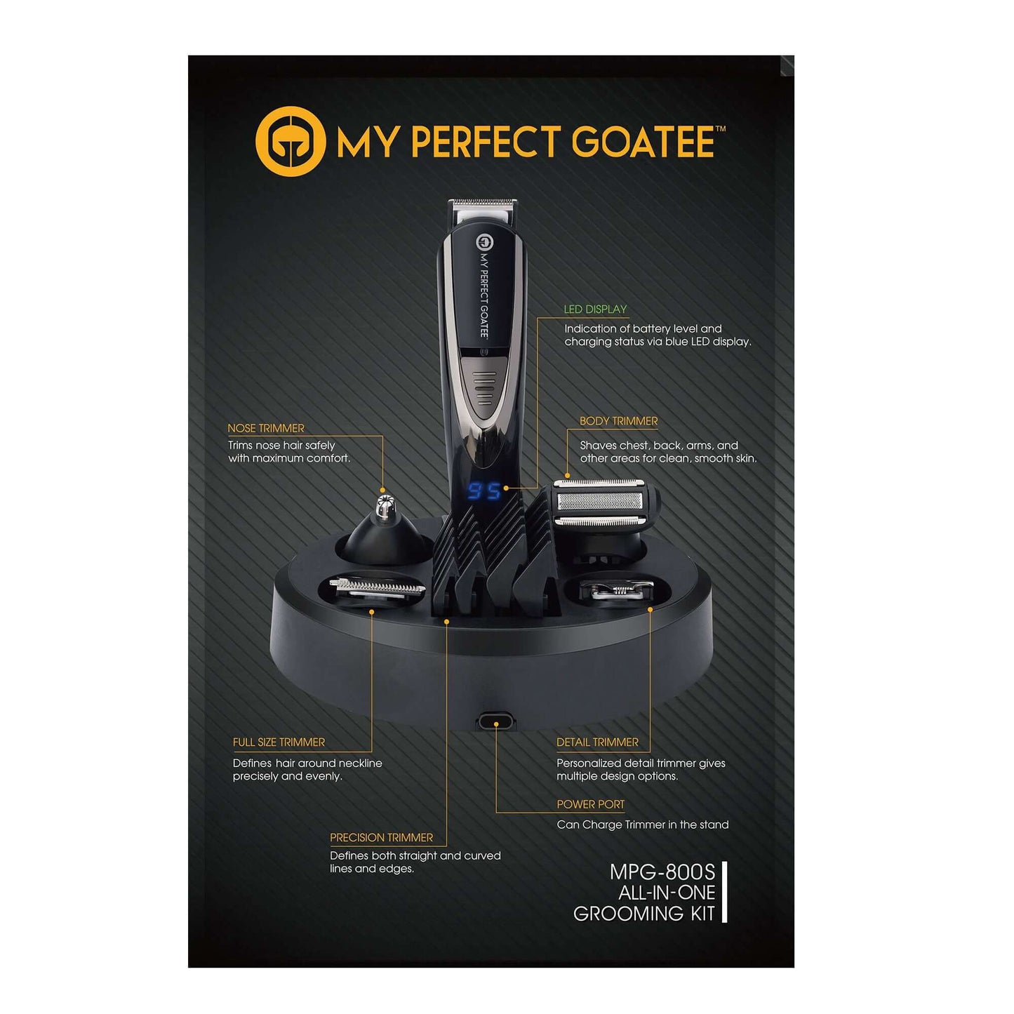 Image of the MPG-800S ALL-IN-ONE Grooming Kit, a comprehensive grooming solution for men